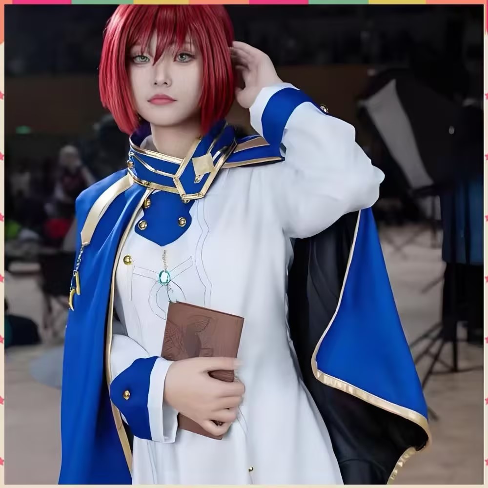 Anime Cosplay With Red Hair - 시라유키 코스프레 의상 애니메이션 빨간 머리의
