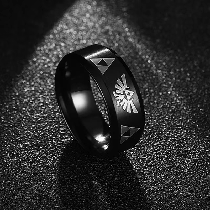 Anime Cosplay Name - 패션 애니메이션 Triforce 삼각형 밴드 반지