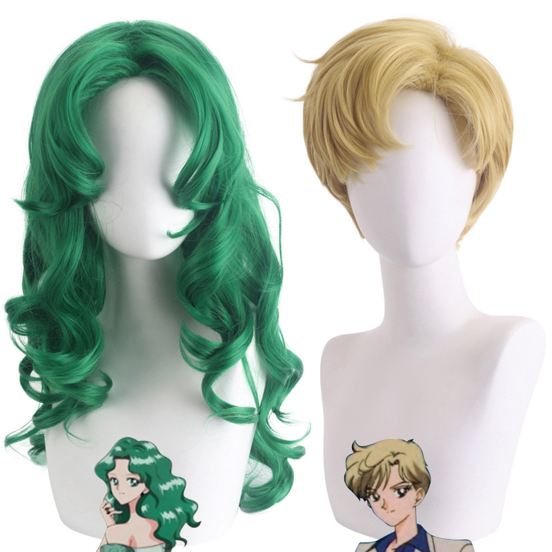 여성용 합성 섬유 소재의 긴 웨이브 스타일 코스프레 가 - Anime Cosplay Duo 리뷰 및 가격