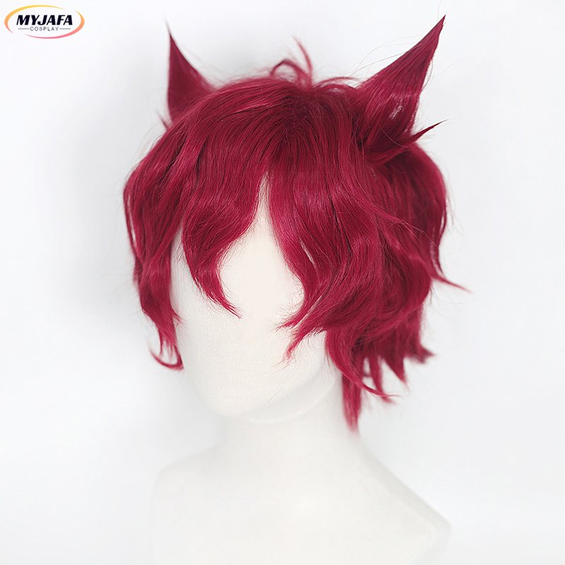 세트 코스프레 가발 게임 LOL 하트스틸 세트 30cm - Anime Cosplay With Red Hair 리뷰 및 가격