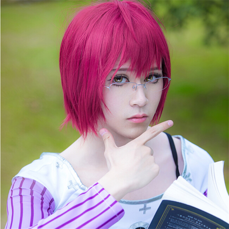 애니메이션 염소의 욕망의 죄 고우더 코스프레 가발 짧은 - Anime Cosplay With Red Hair 리뷰 및 가격