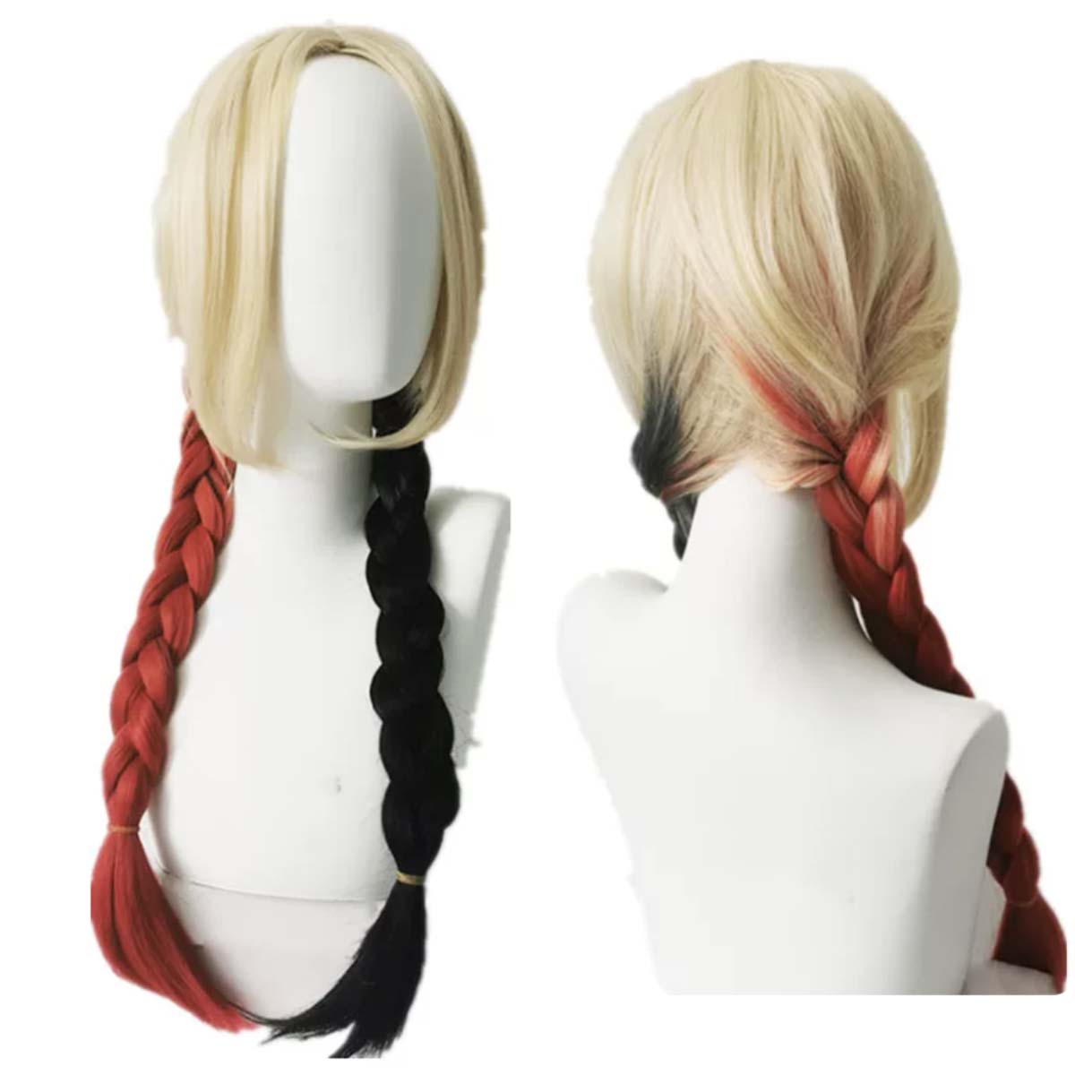 여성 퀸 코스프레 가발 할리 2 포니테일 스타일 레드  - Anime Cosplay With Red Hair 리뷰 및 가격