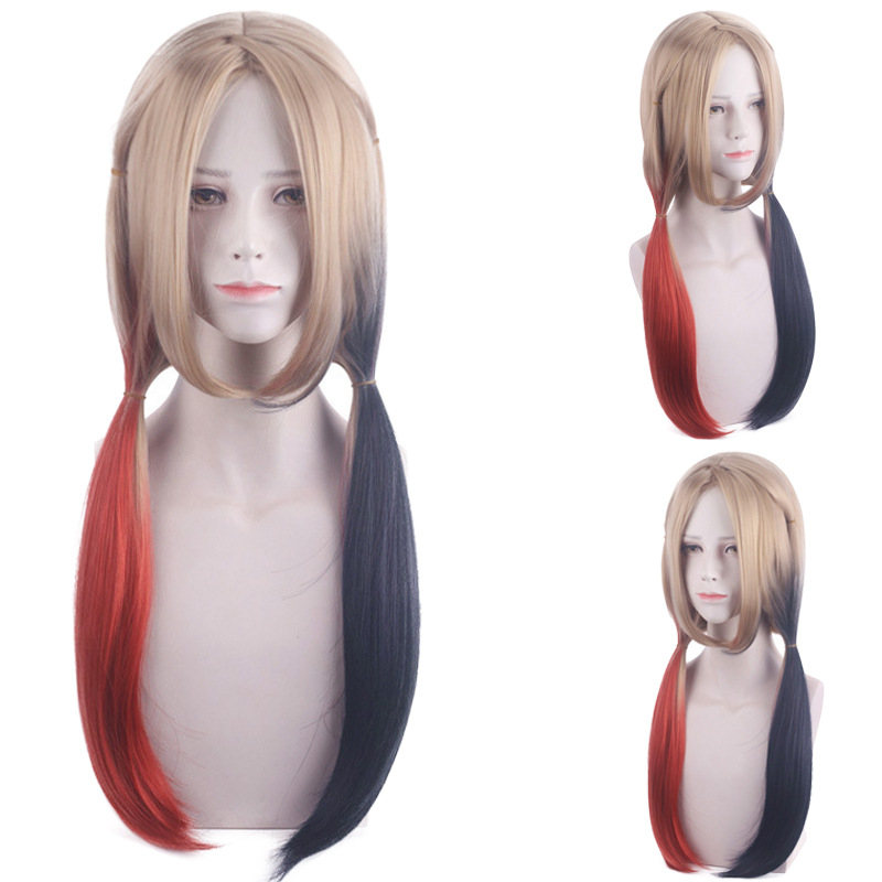 여성 퀸 코스프레 가발 할리 2 포니테일 스타일 레드  - Anime Cosplay With Red Hair 리뷰 및 가격