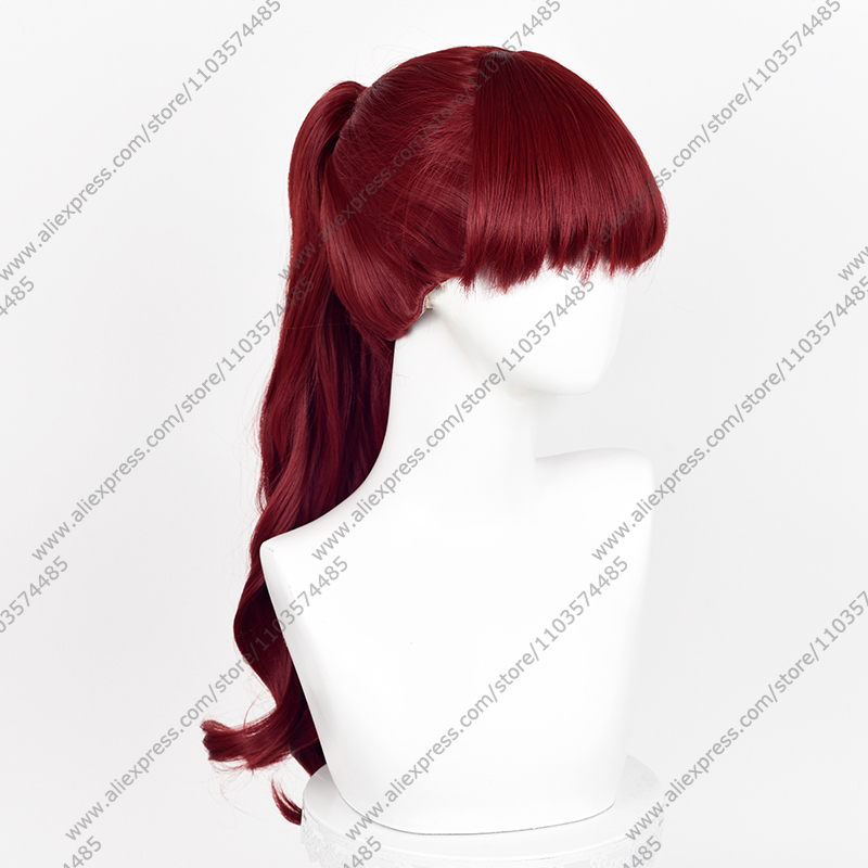 애니메이션 카스미 요시자와 코스프레 가발 56cm 긴  - Anime Cosplay With Red Hair 리뷰 및 가격