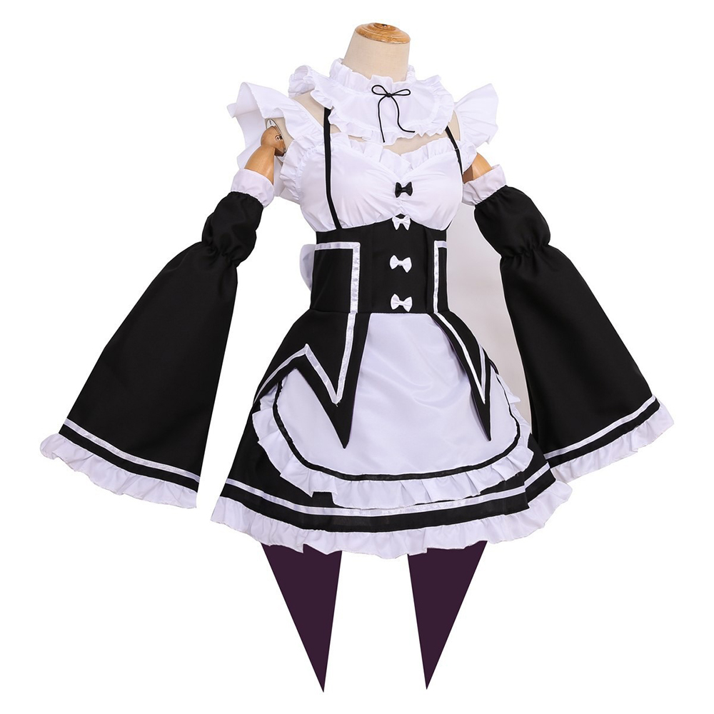 Re Zero 램 렘 코스프레 의상 애니메이션 메이드  - Anime Cosplay Re Zero 리뷰 및 가격